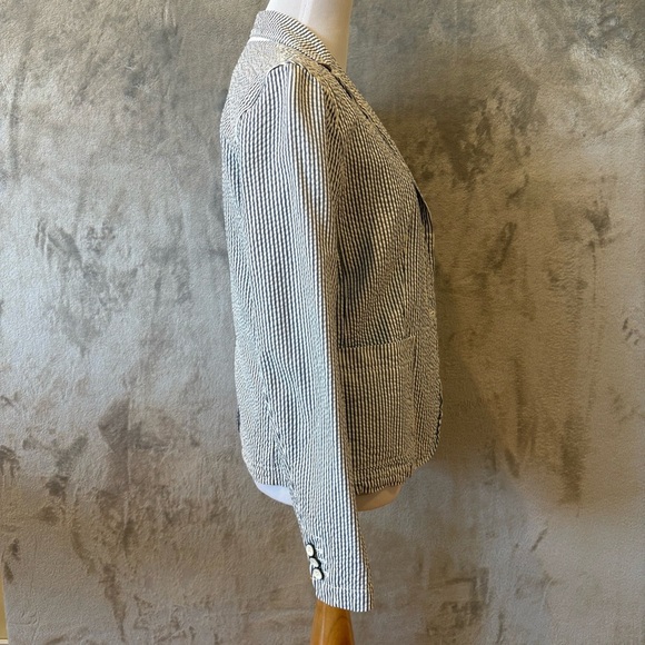 GAP Academia Preppy Striped Blazer Jacket Sz 2 - Picture 6 of 13